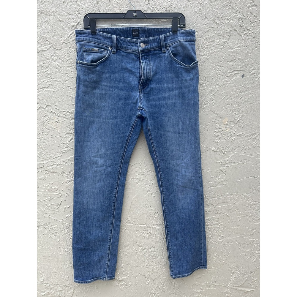 Hugo Boss Maine Regular Fit Jeans Mens 34x30 Medium Wash Blue Denim Pants